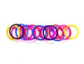 Colorful rubber band minus symbol. Royalty Free Stock Photo