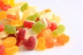 Colorful rubber candy of various shapes Royalty Free Stock Photo