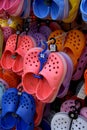 Colorful rubber shoes
