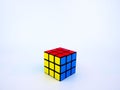 Colorful Rubik's cube on white background