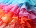 colorful ruffled fabric background