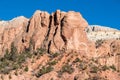 Colorful rugged cliffs and rock formations in the Rio Chama Canyon in New Mexico Royalty Free Stock Photo