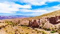 Mountains and Ravines in El Dorado Canyon at the Lake Mead National Park, USA Royalty Free Stock Photo