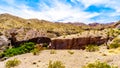 Mountains and Ravines in El Dorado Canyon at the Lake Mead National Park, USA Royalty Free Stock Photo