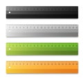 Colorful rulers, plastic vector illustration Royalty Free Stock Photo