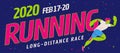 Colorful running event banner