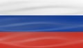 Colorful Russia flag waving in the wind. Royalty Free Stock Photo