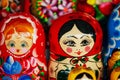 Colorful Russian Nesting Dolls Matreshka Matrioshka At Market Royalty Free Stock Photo