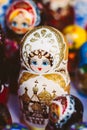 Colorful Russian Nesting Dolls Matreshka Matrioshka At Market Royalty Free Stock Photo