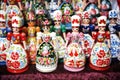 Colorful russian toy dolls matreshka fridge magnets