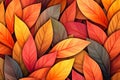 colorful rustic autumn season fall leaves seamless background graphic design wallpaper