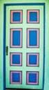 Colorful rustic door facade