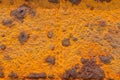 Colorful rustic grunge oxide orange metal texture as background