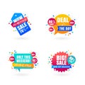 Colorful Sale Label Banner Collection Royalty Free Stock Photo