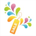Colorful sale tag background