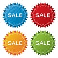 Colorful sale tags collection. Icons set (vector). Royalty Free Stock Photo