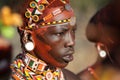 Colorful Samburu warrior in Archers Post, Kenya.