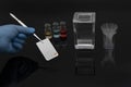 Colorful sample application of thin layer chromatography. The process of developing samples in the tlc system for analysis of