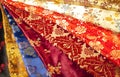 Colorful samples of chinese silk