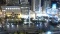 Colorful San Francisco Union Square at night - SAN FRANCISCO, UNITED STATES - APRIL 21, 2017 Royalty Free Stock Photo