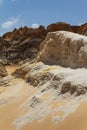 Colorful sand cliffs