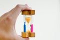 Colorful sand hourglass timer Royalty Free Stock Photo