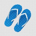 Colorful sandals isolated die cut layer.clipping path.For design summer concepts