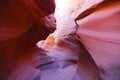 Colorful sandstone in Antelope Slot Canyon in Arizona Royalty Free Stock Photo