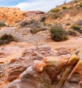 Colorful Sandstone Rock Formations on The Prospect Trail, Valley Of Fire State Park