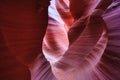 Colorful sandstone walls of Upper and Lower Antelope Canyon near Page Arizona Royalty Free Stock Photo