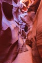 Colorful sandstone walls of Upper and Lower Antelope Canyon near Page Arizona Royalty Free Stock Photo