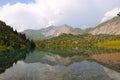 Colorful Sary-Chelek Lake and mountain