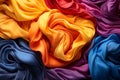 colorful satin fabric background Royalty Free Stock Photo