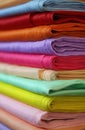 Colorful satin fabrics