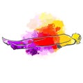 Colorful Savasana Corpse Yoga Pose