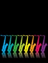 Colorful saxophones background Royalty Free Stock Photo