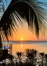 Scenic tropical Florida keys sunset