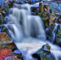 Colorful scenic waterfall in HDR