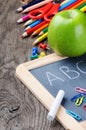 Colorful school supplies Royalty Free Stock Photo