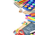 Colorful school supplies