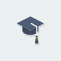 Colorful school symbol - graduation cap Royalty Free Stock Photo