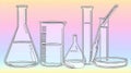 Chemistry Lab Equipment Beakers, Flasks, and Test Tubes Royalty Free Stock Photo