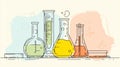Science Lab Equipment Beakers, Flasks, Experimentation Royalty Free Stock Photo