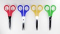 Colorful Scissors Open and Closed Royalty Free Stock Photo