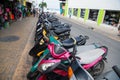 Colorful scooters or motorcycles for sale or hire, Cozumel, Mexico