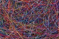 Colorful scrap cable wire as background Royalty Free Stock Photo