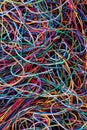 Colorful scrap cable wire as background Royalty Free Stock Photo