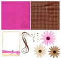 Colorful scrapbook kit Royalty Free Stock Photo