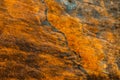 Colorful Scratched Texture or Background, Orange Rysty Cracked Corrosion Surface Royalty Free Stock Photo