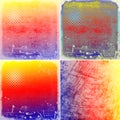 Colorful scratched vintage backgrounds